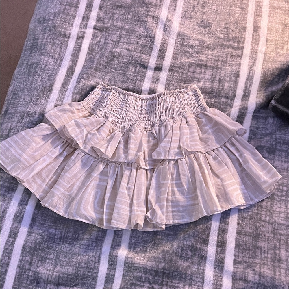 Stylish Cream Mini Skirt